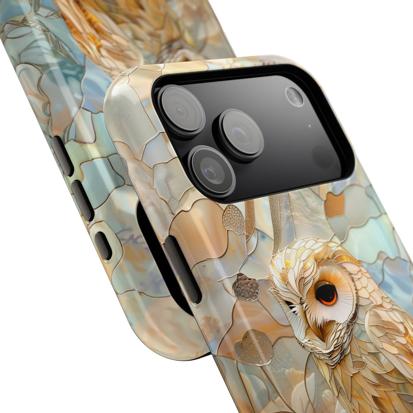 Elegant Owl Stained Glass Design iPhone Case