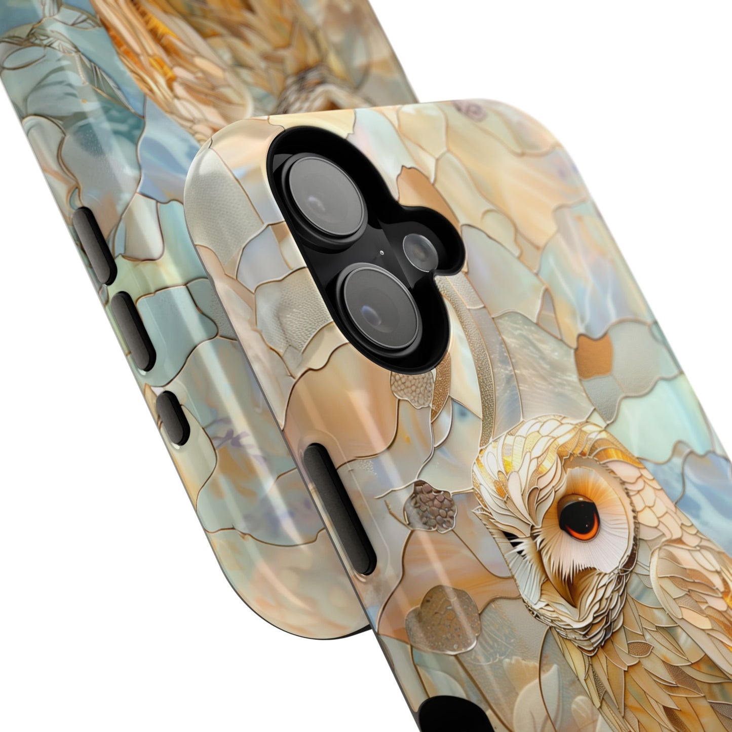 Elegant Owl Stained Glass Design iPhone Case