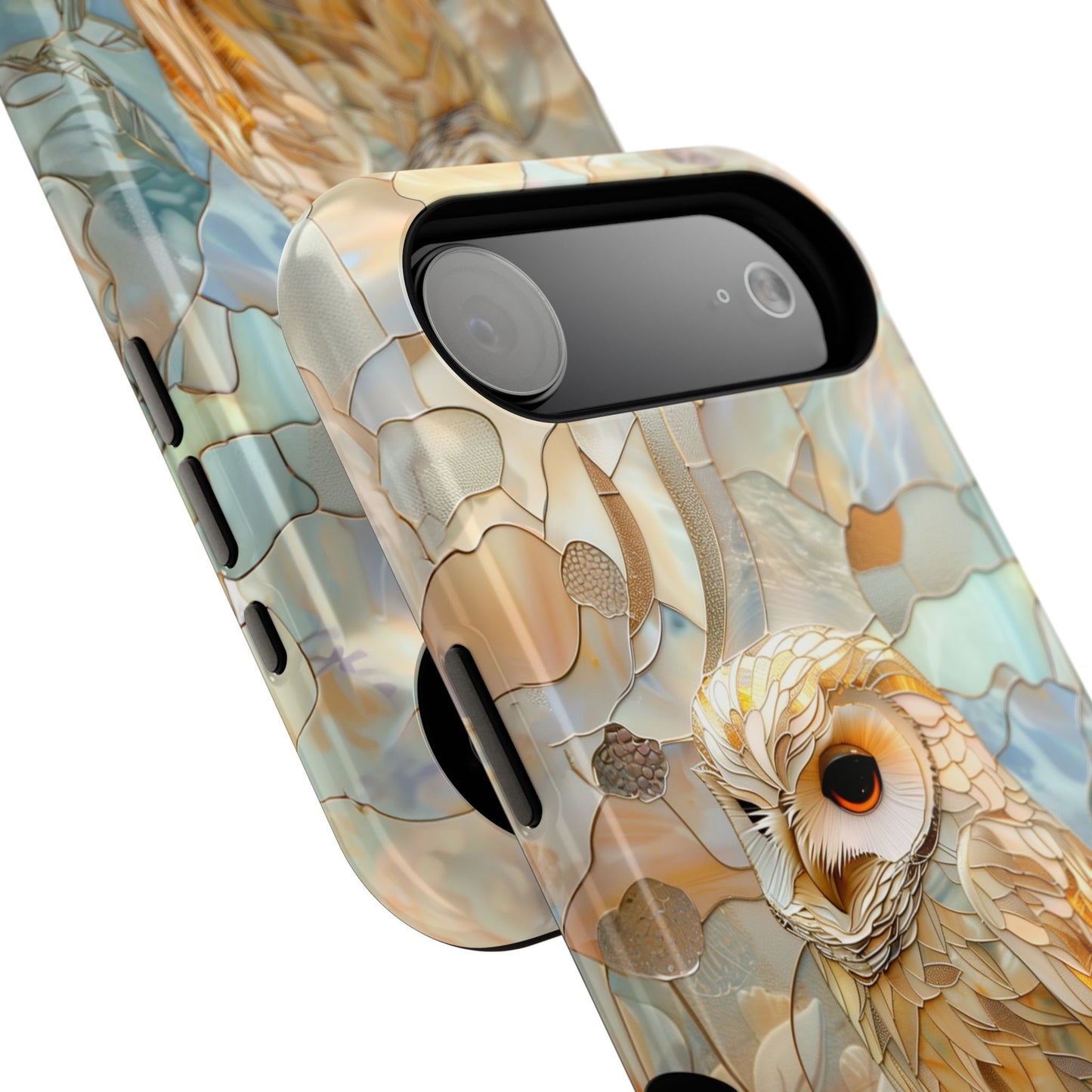 Elegant Owl Stained Glass Design iPhone Case