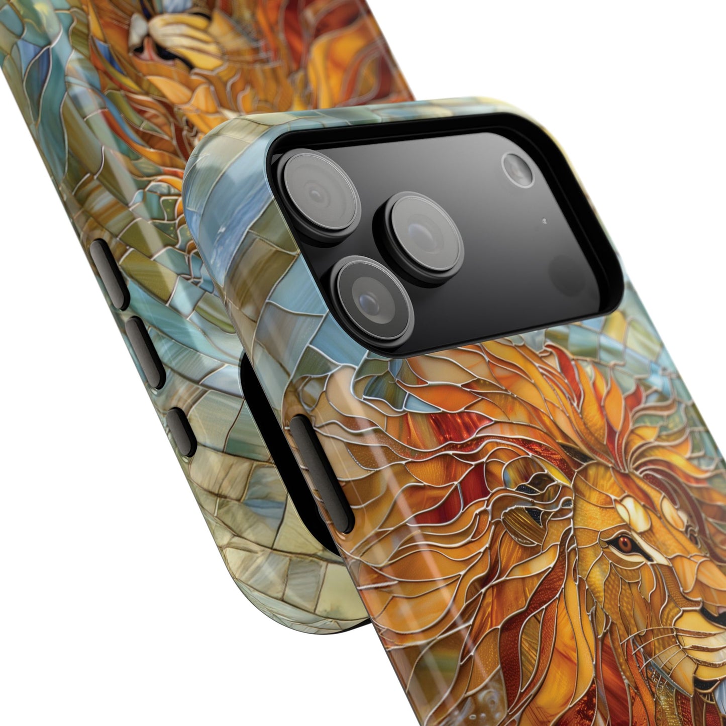 Lion Stained Glass Design iPhone Case