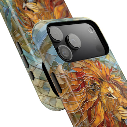 Lion Stained Glass Design iPhone Case