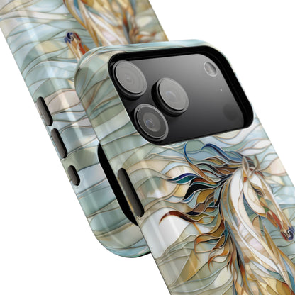 Stained Glass Running Horse iPhone Case