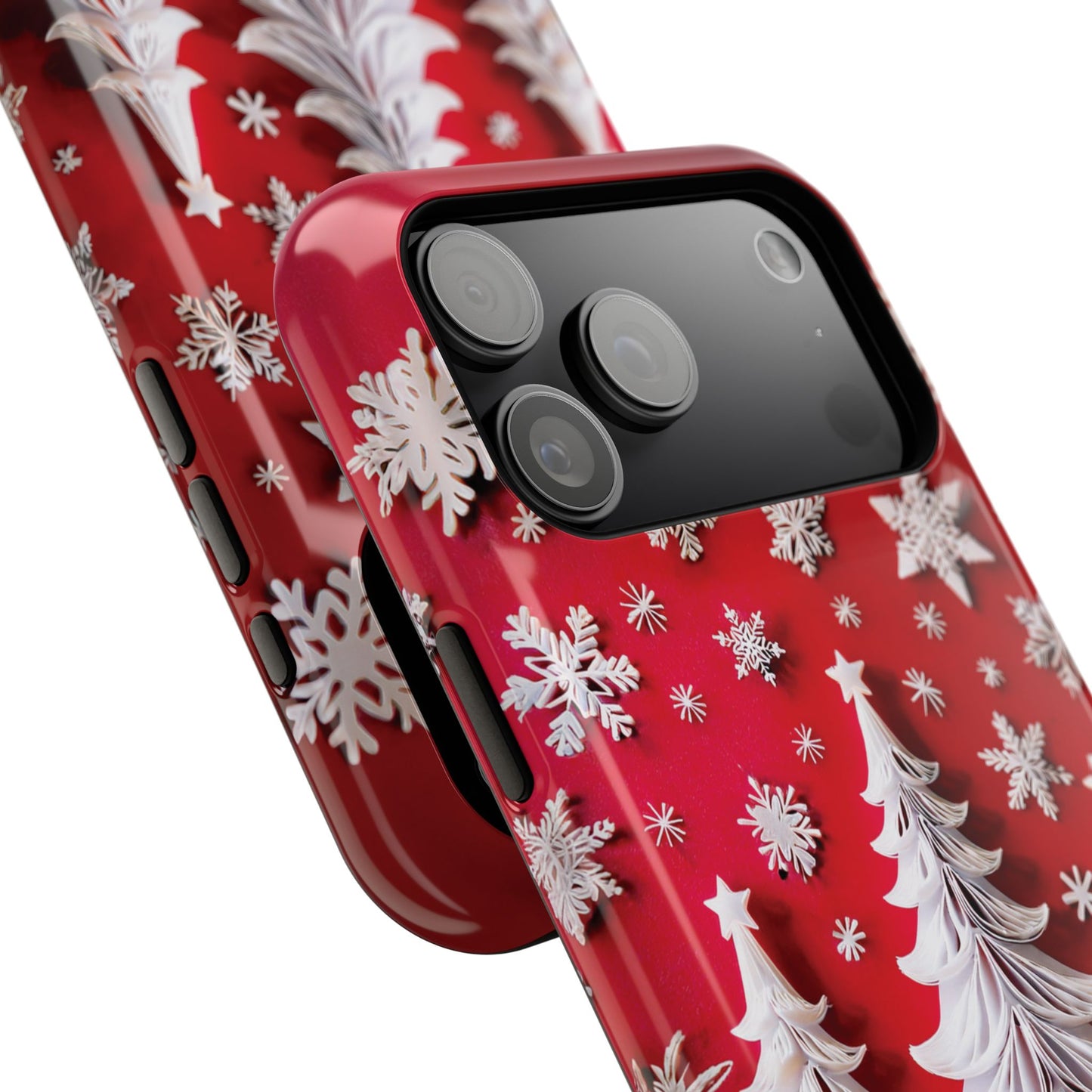Christmas Tree Paper Quilling Art Design iPhone Case