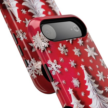 Christmas Tree Paper Quilling Art Design iPhone Case