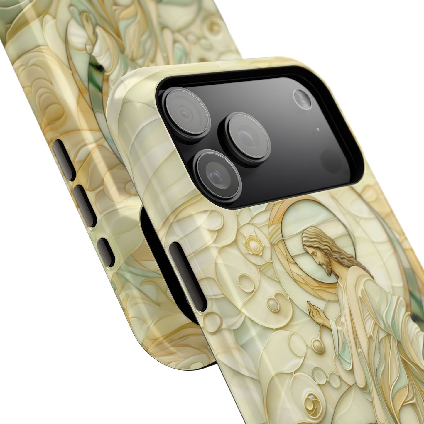 Jesus Stained Glass Design 2 iPhone Case
