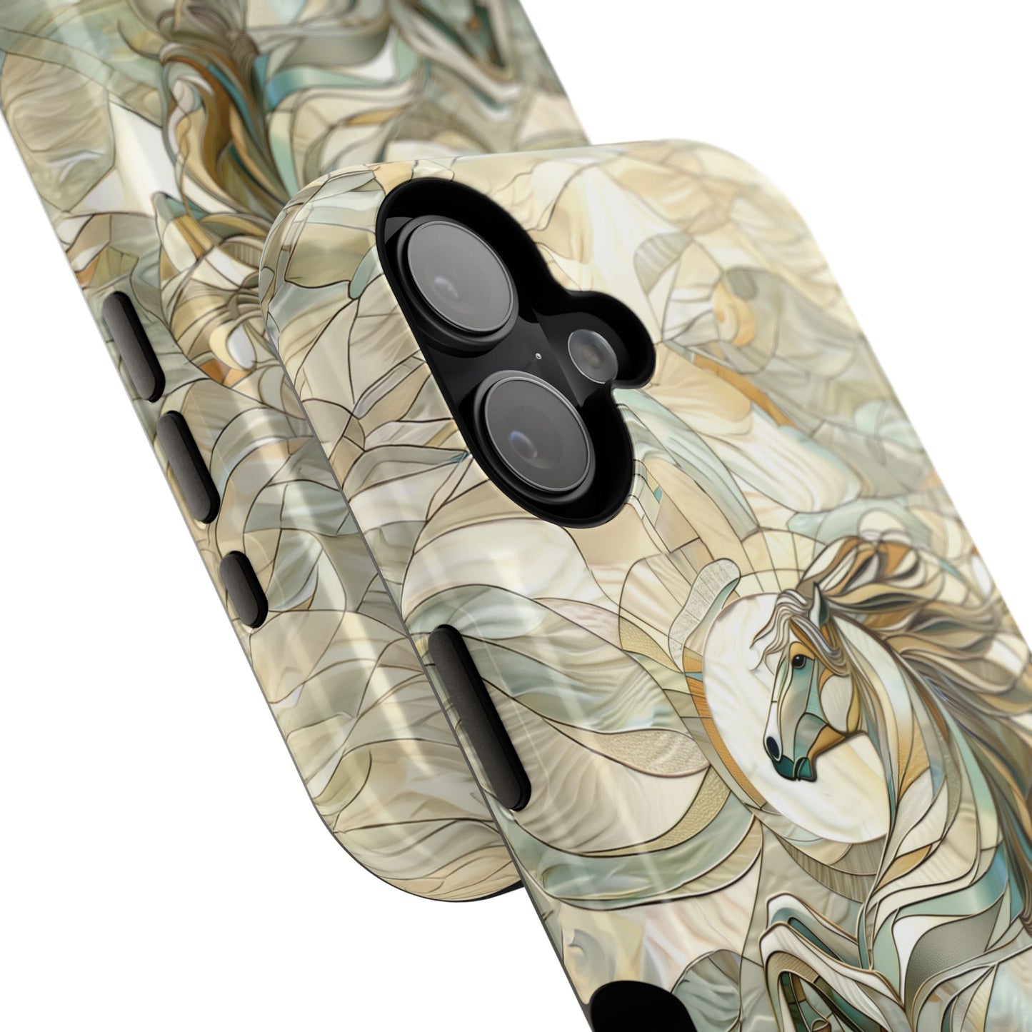 Rearing Horse Stained Glass Design iPhone Case