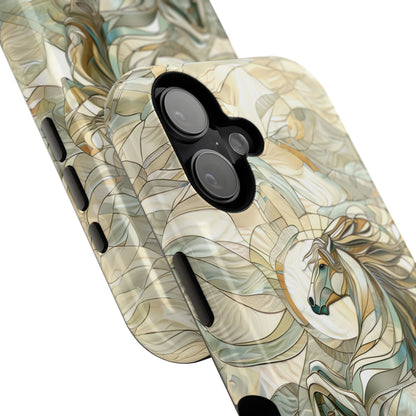 Rearing Horse Stained Glass Design iPhone Case