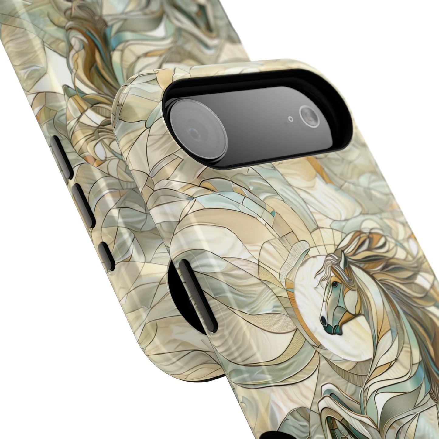 Rearing Horse Stained Glass Design iPhone Case