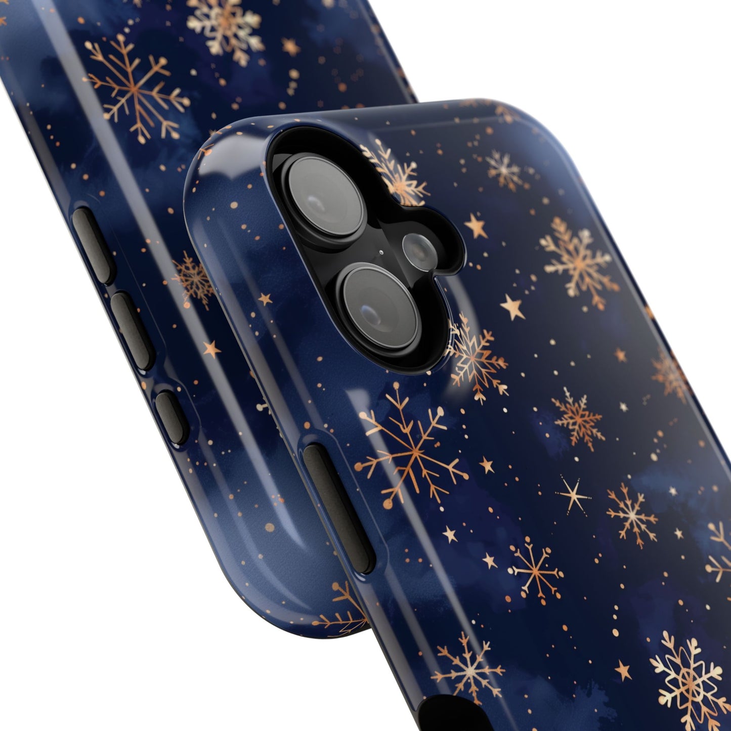 Snowy Starry Night Design iPhone Case