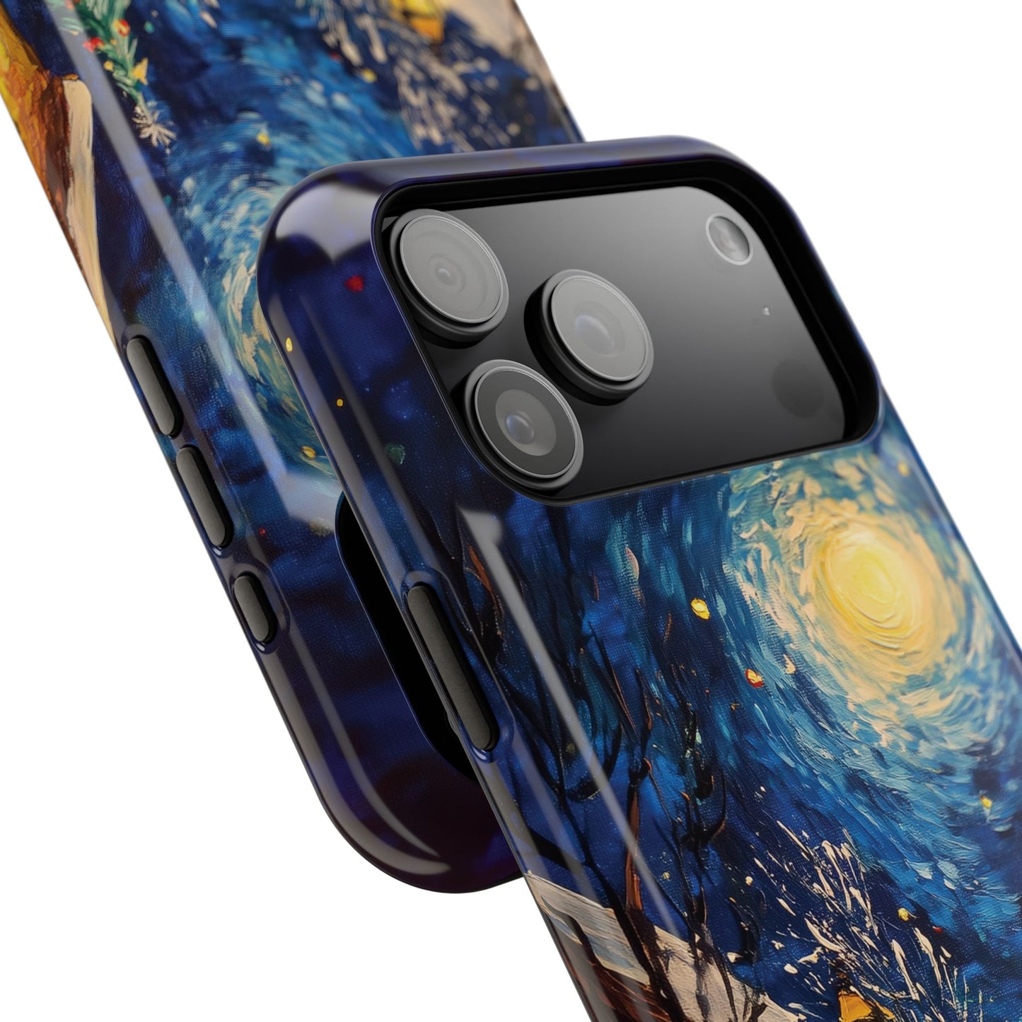 Van Gogh Inspired Christmas Night Design iPhone Case