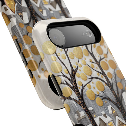 Whimsical Winter Village Design iPhone Case