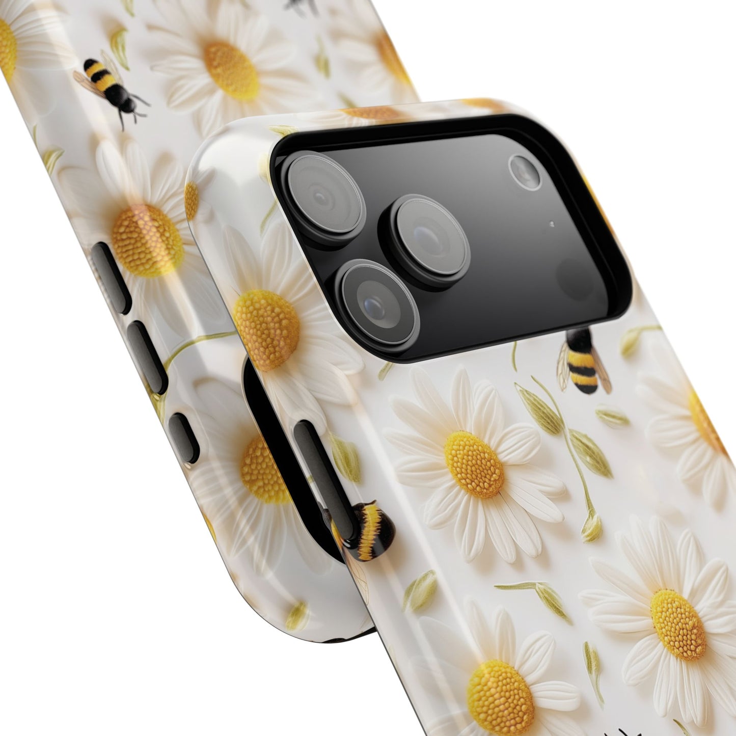 Bumblebees & Daisies Design iPhone Case