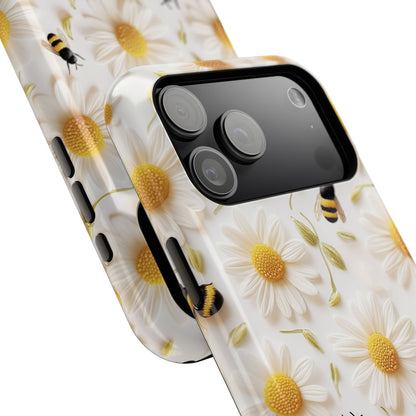 Bumblebees & Daisies Design iPhone Case