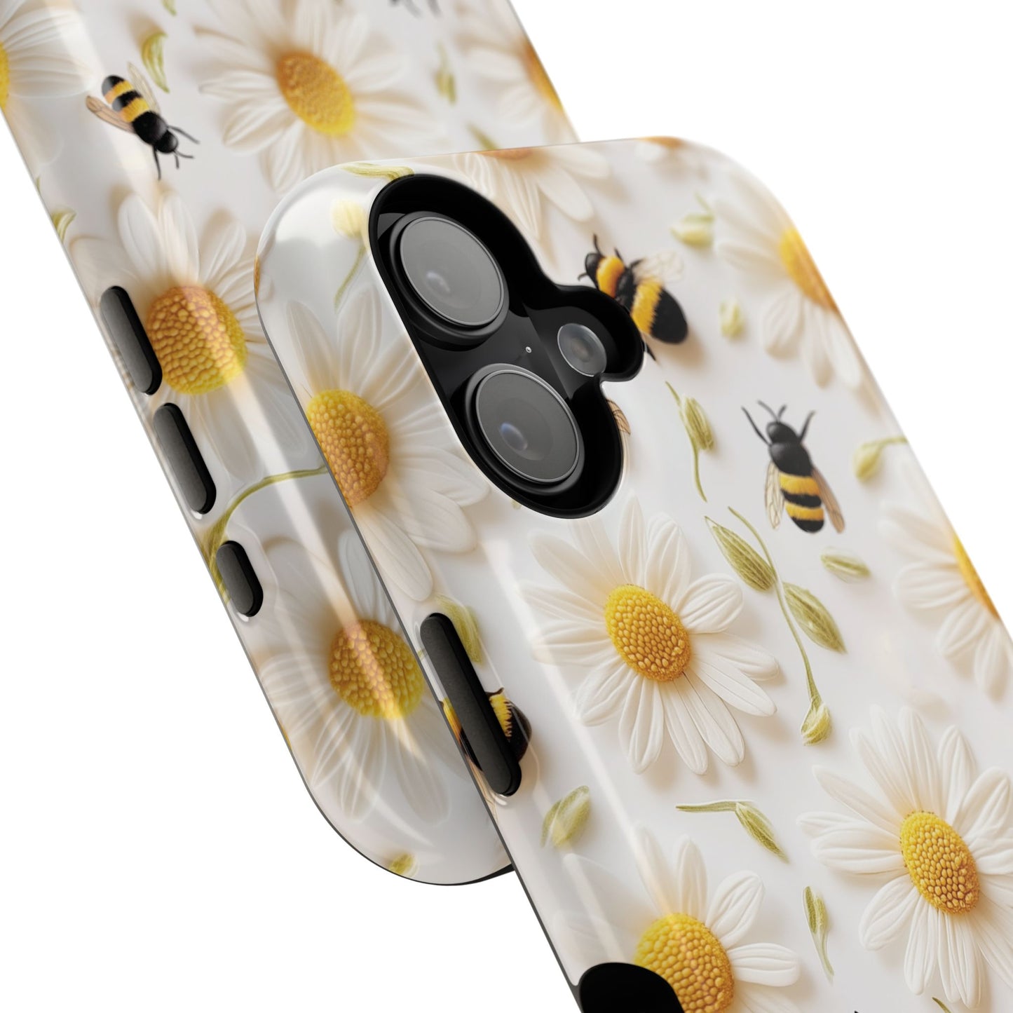 Bumblebees & Daisies Design iPhone Case