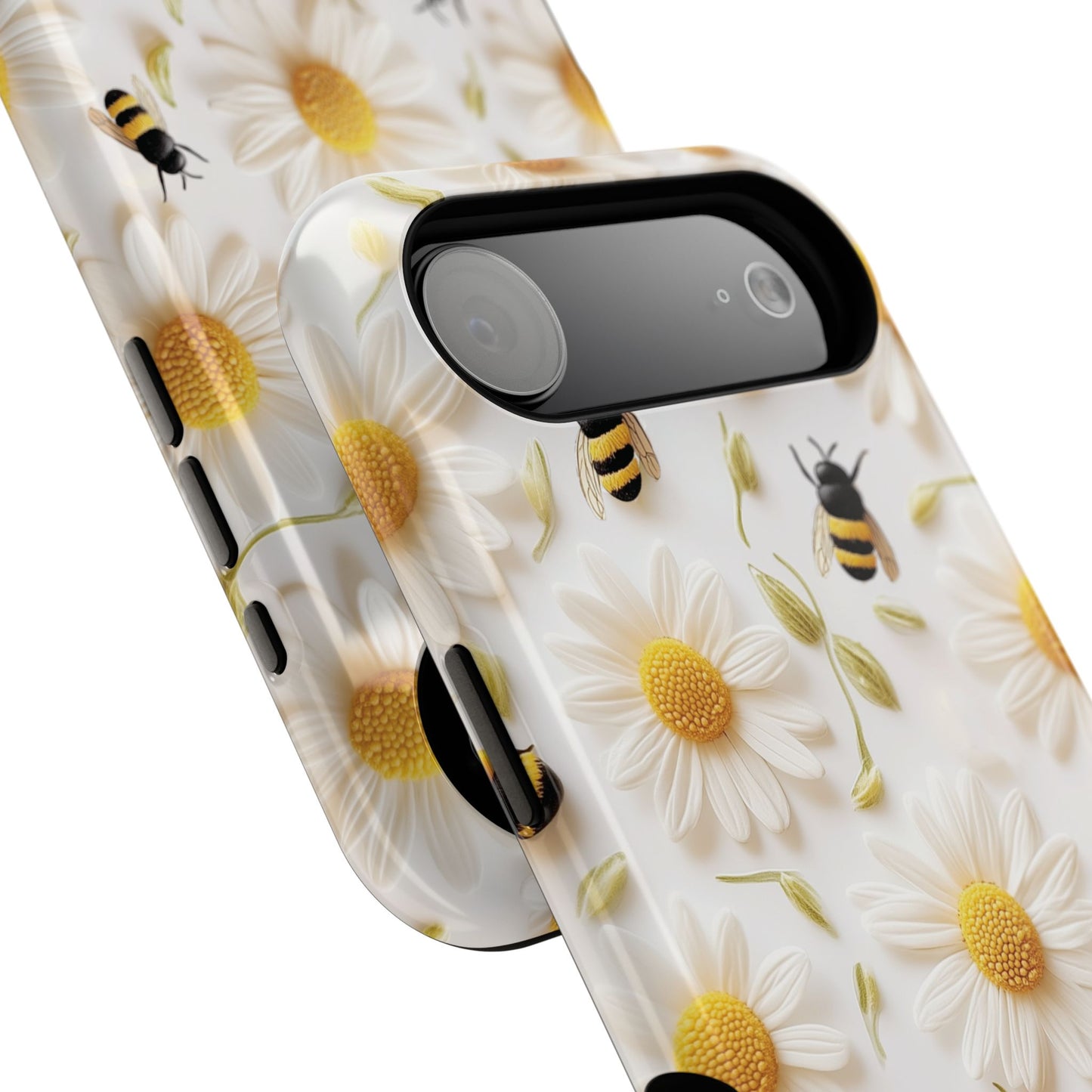 Bumblebees & Daisies Design iPhone Case