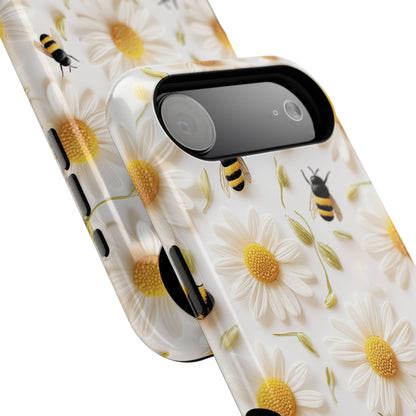 Bumblebees & Daisies Design iPhone Case