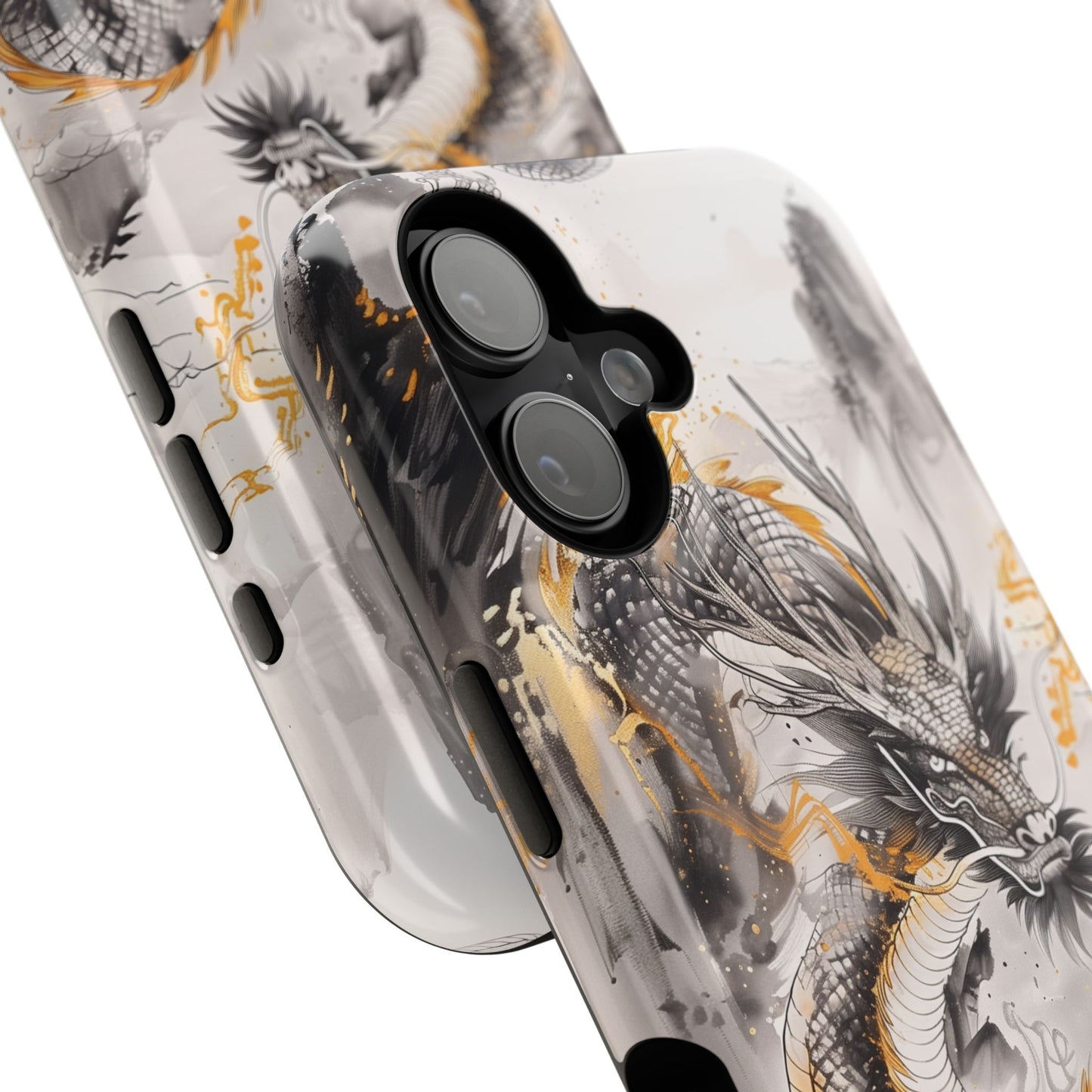 Chinese Watercolor Dragon Design iPhone Case