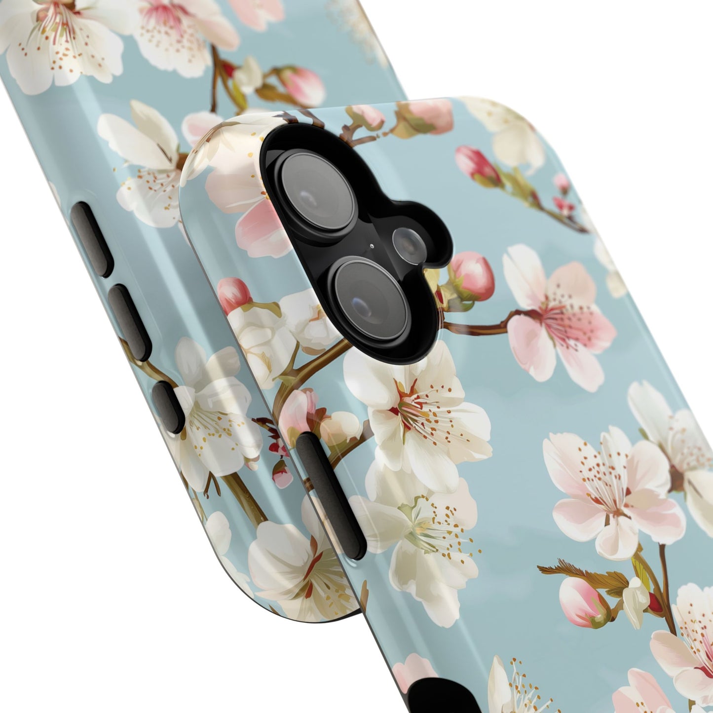 Retro Cherry Blossom Floral Design iPhone Case