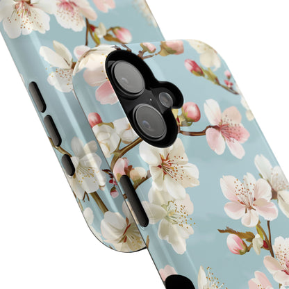Retro Cherry Blossom Floral Design iPhone Case