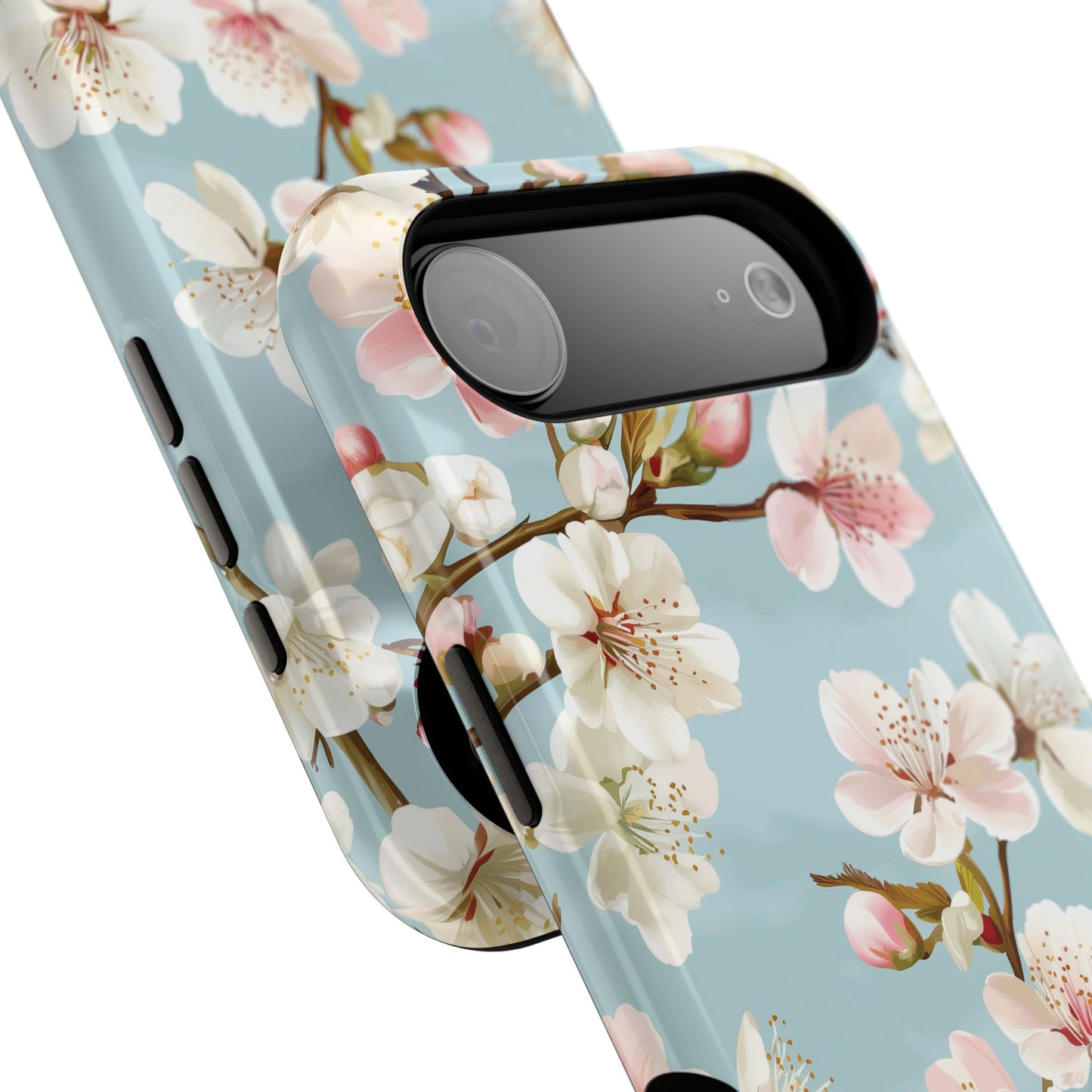 Retro Cherry Blossom Floral Design iPhone Case