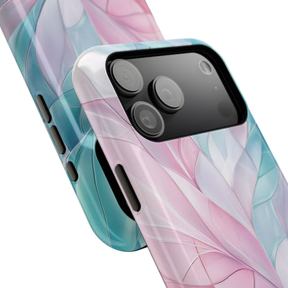 Pastel Flower Petal Stained Glass Design iPhone Case