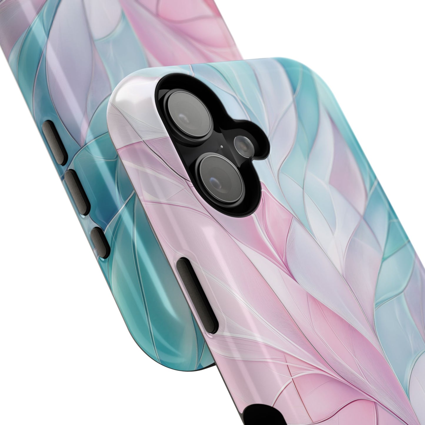 Pastel Flower Petal Stained Glass Design iPhone Case