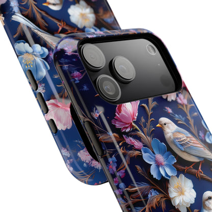 3D Birds Floral Design iPhone Case