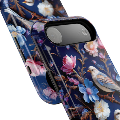 3D Birds Floral Design iPhone Case