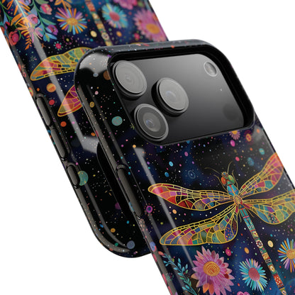 Whimsical Dragonfly Folk Art Style Design iPhone Case