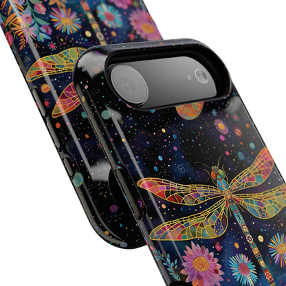 Whimsical Dragonfly Folk Art Style Design iPhone Case