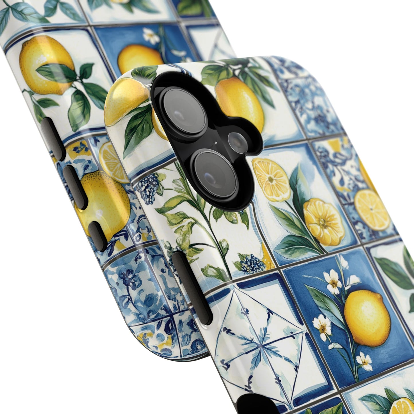Lemon Azulejo Tiles Design iPhone Case