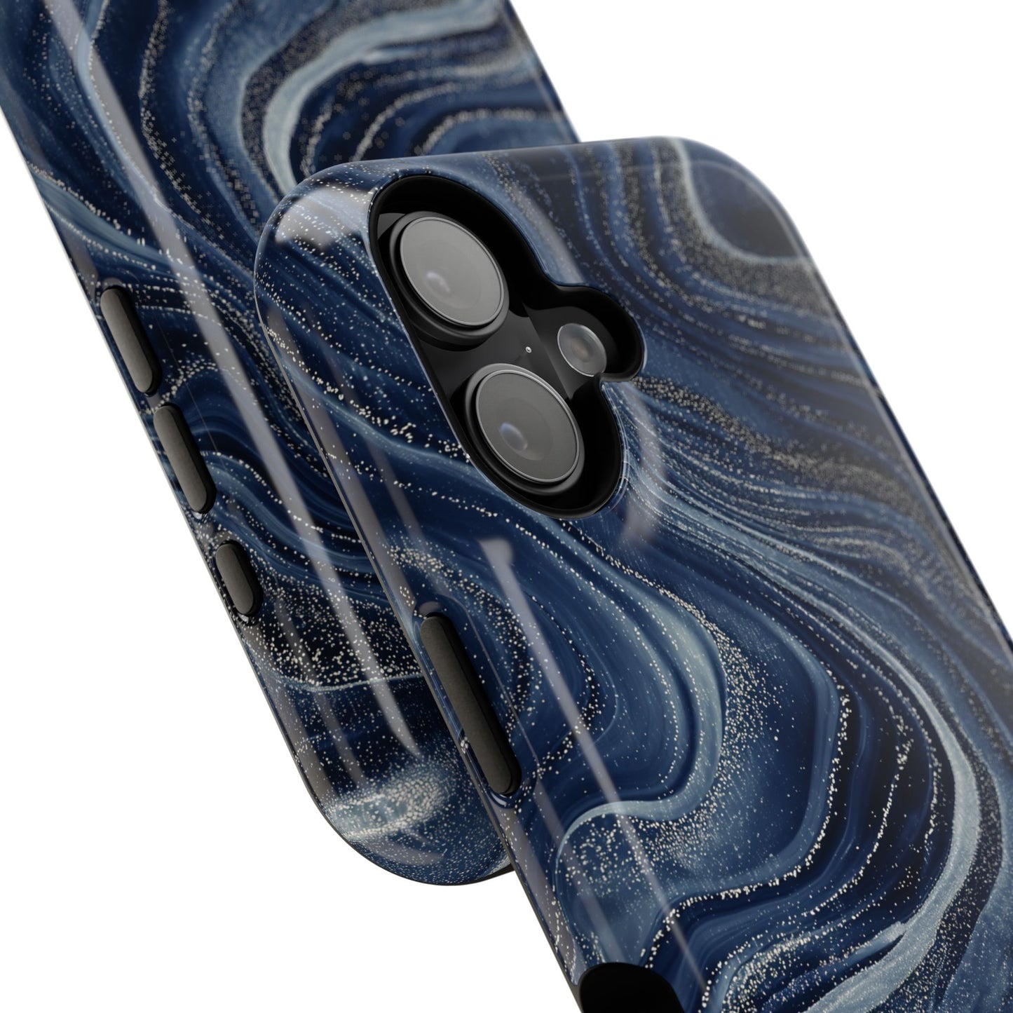 Galaxy Navy Marble Case for iPhone