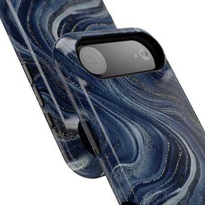 Galaxy Navy Marble Case for iPhone