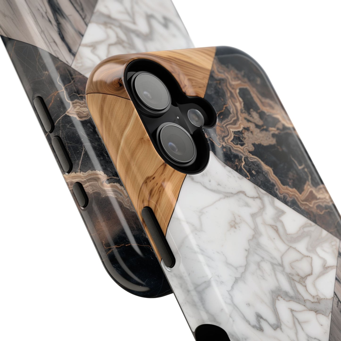 Wood & Marble Texture Design Case for iPhone