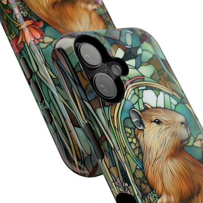 Capybara Stained Glass Design iPhone Case