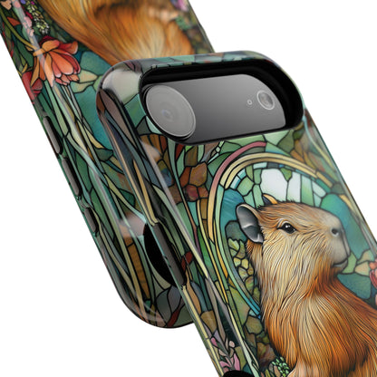 Capybara Stained Glass Design iPhone Case