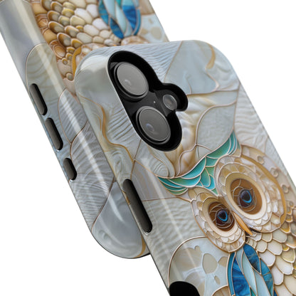 Cute Owl Stained Glass Design iPhone Case