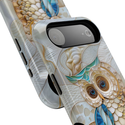 Cute Owl Stained Glass Design iPhone Case
