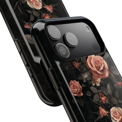 Vintage Gothic Red Rose Design iPhone Case