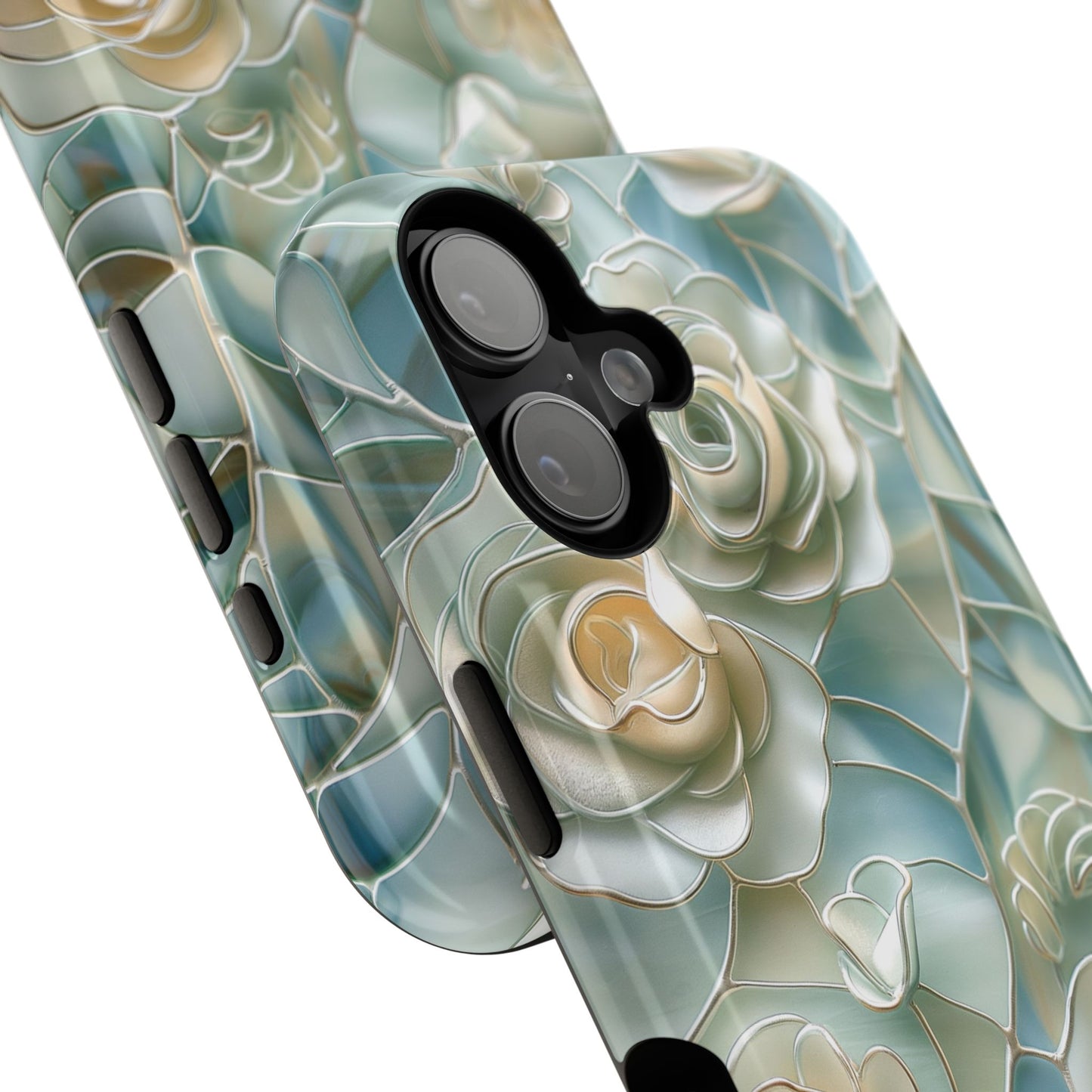 Roses Stained Glass Design Design iPhone Case