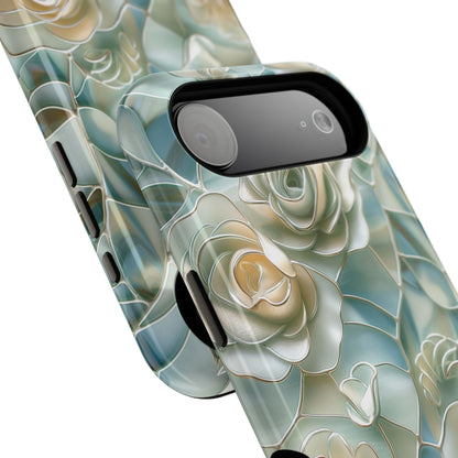 Roses Stained Glass Design Design iPhone Case