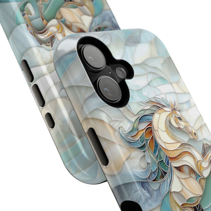 Majestic Horse Stained Glass Design iPhone Case