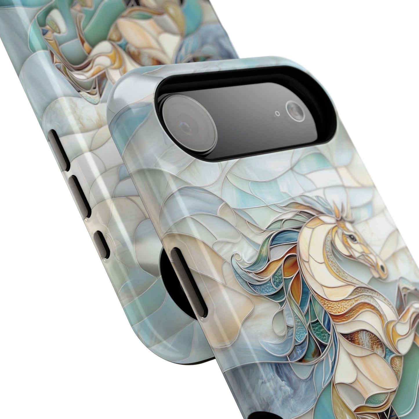 Majestic Horse Stained Glass Design iPhone Case