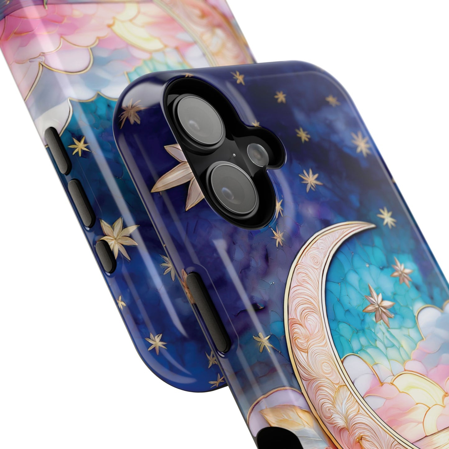 Crescent Moon Stained Glass Design iPhone Case
