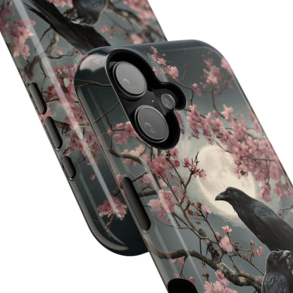 Ravens in Bloom Design iPhone Case