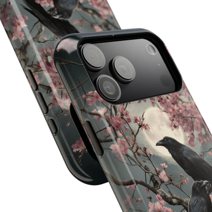 Ravens in Bloom Design iPhone Case