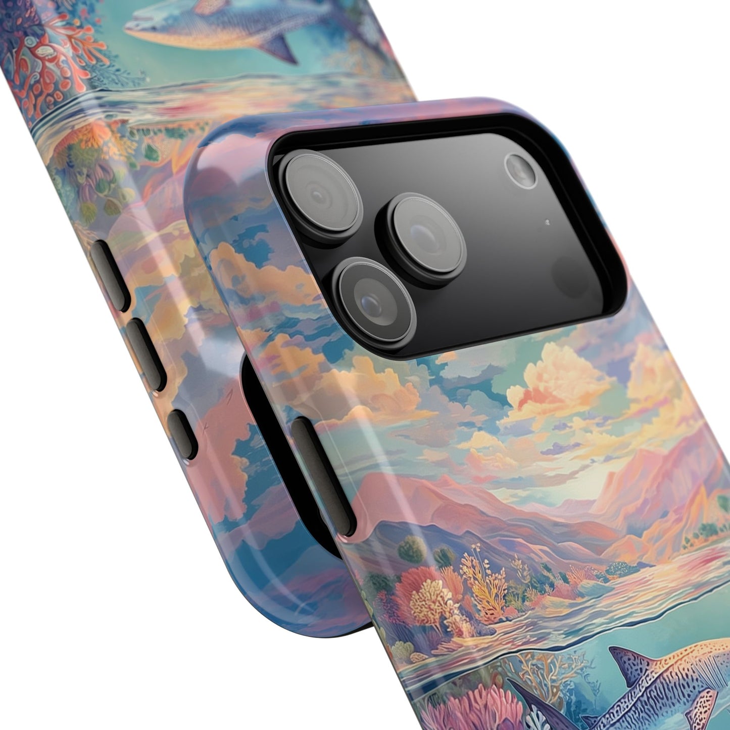 Coral Horizon Design iPhone Case