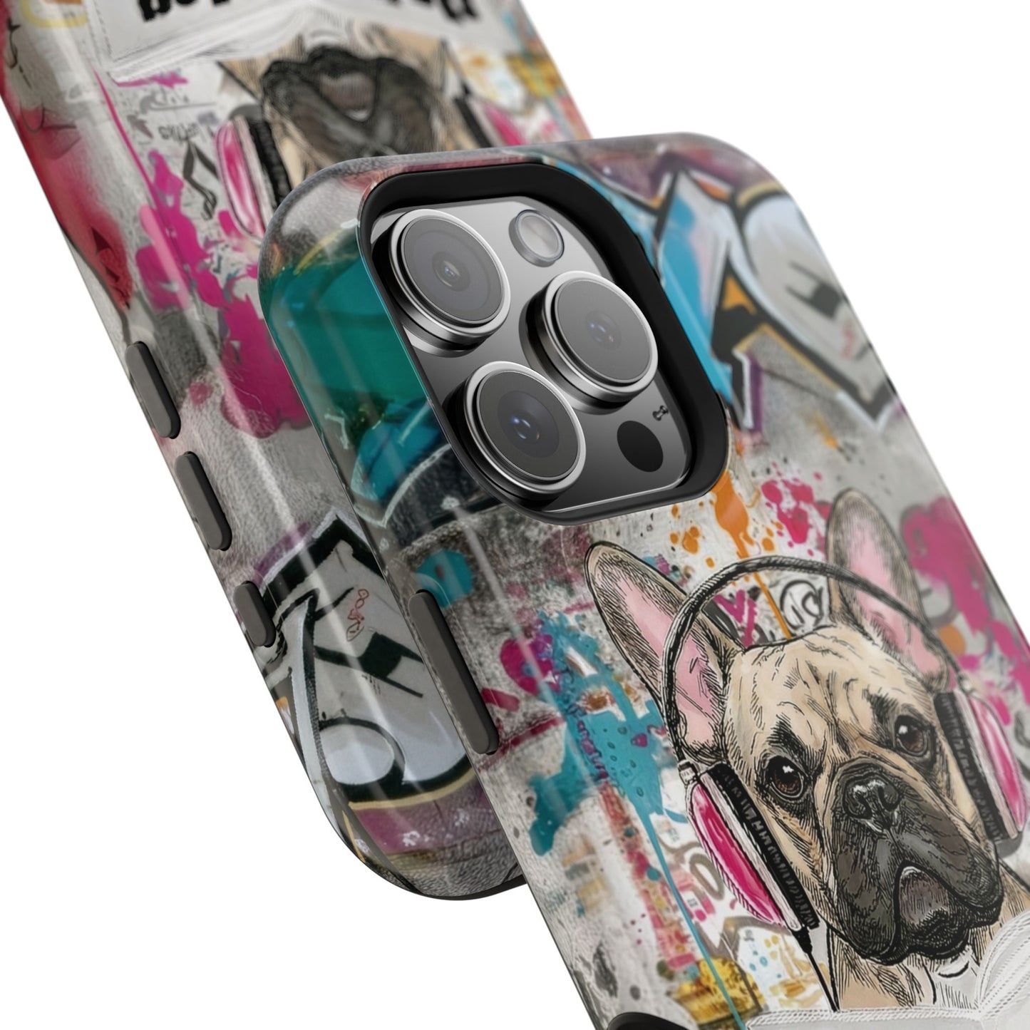 Daily Dog Beats (Frenchie) Design iPhone Case