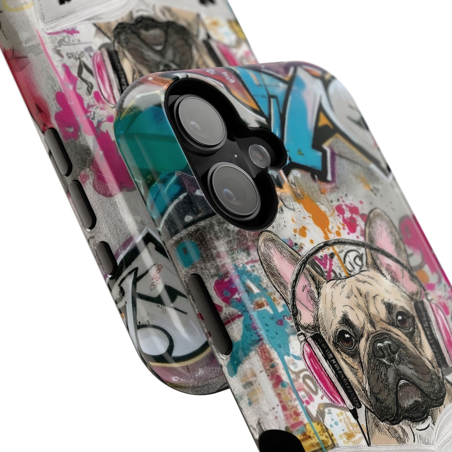Daily Dog Beats (Frenchie) Design iPhone Case