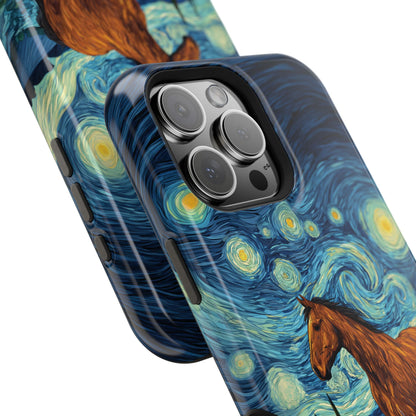 Starry Night Stallion Design iPhone Case